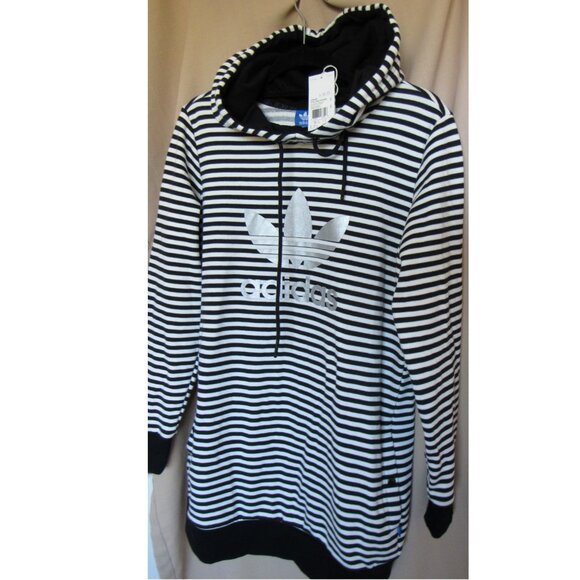 adidas Originals Tops - Adidas Women Hoodie, Sz.M,Cotton. White/Black,SweatShirts